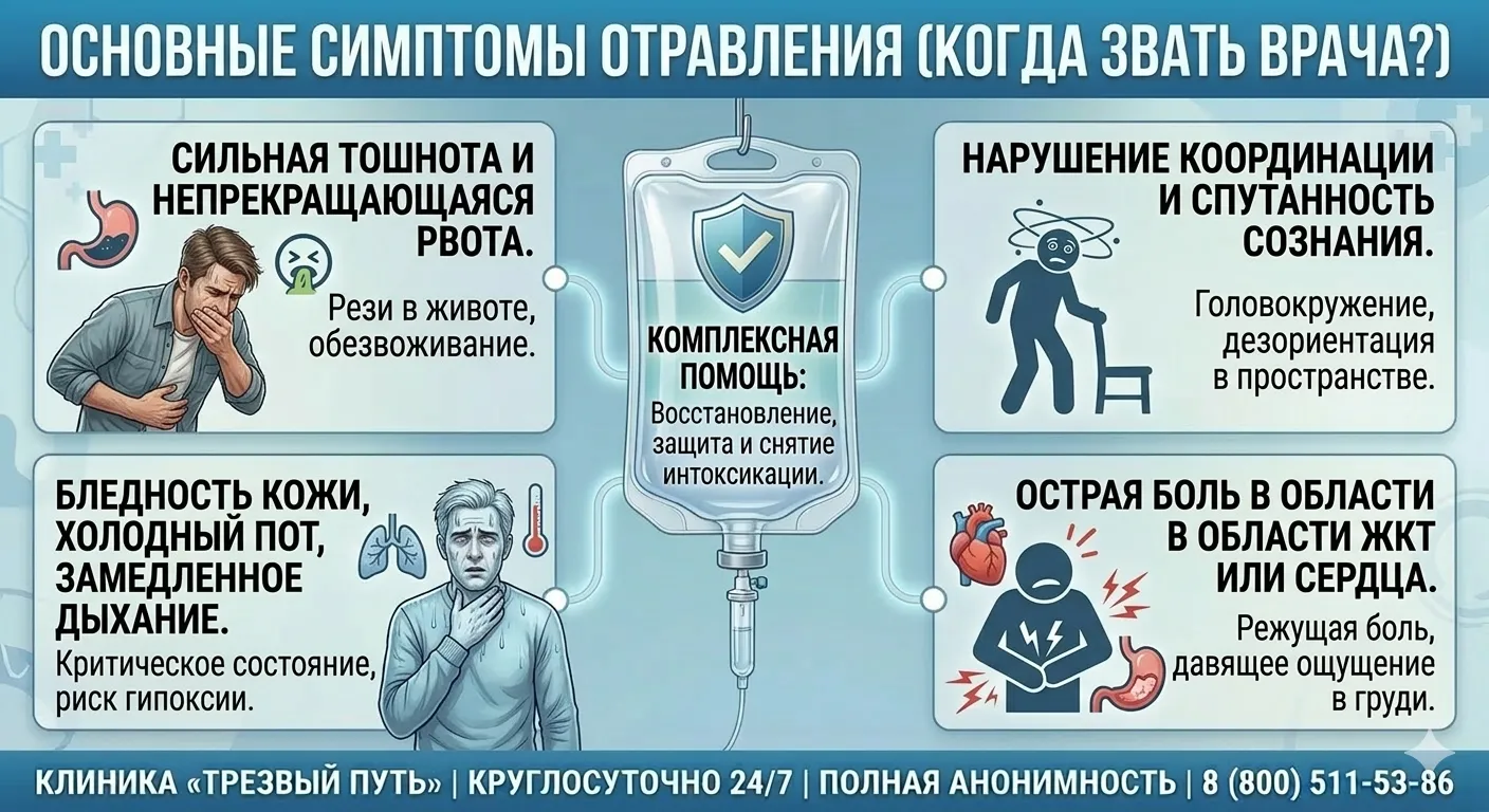 основные симптомы отправления