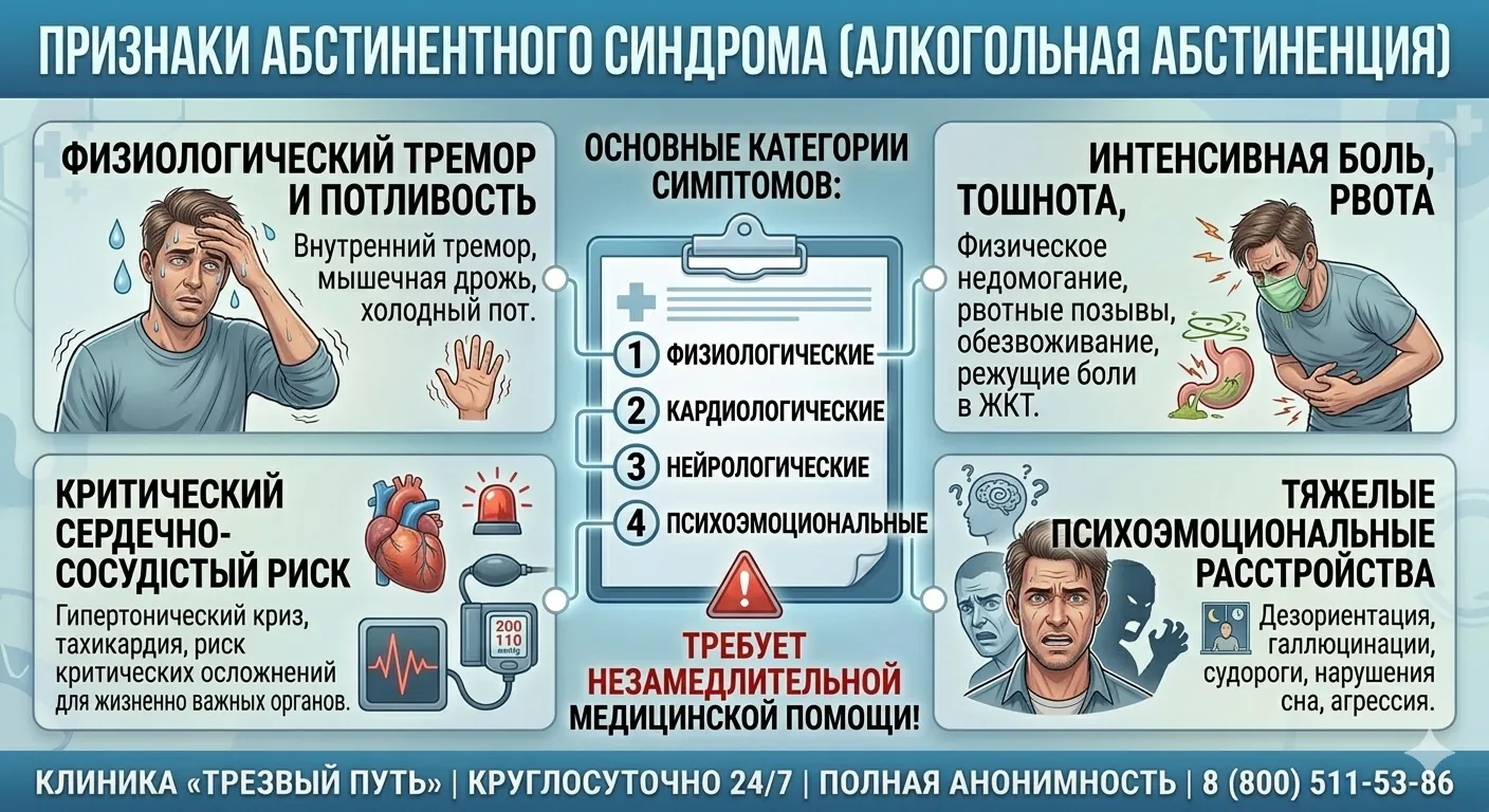 Признаки абстинентного синдрома